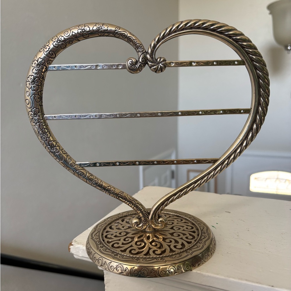 Brighton Silver Heart-Shaped Jewelry Holder